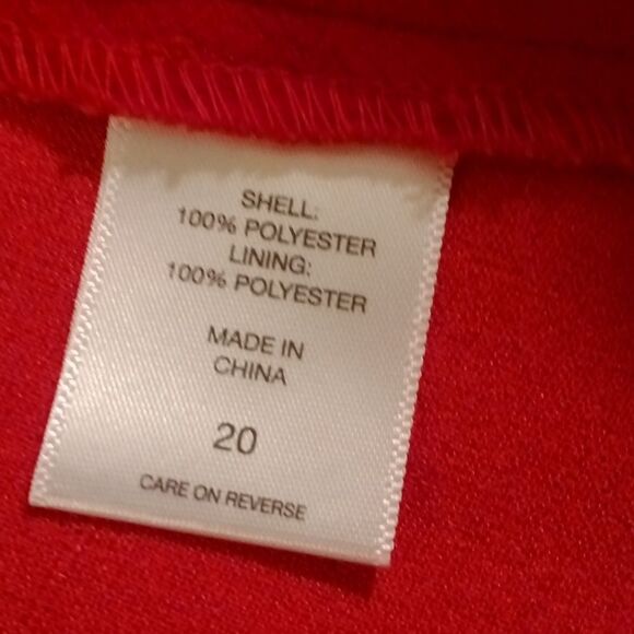 New York & Co Plus Size Red V-neck  Lace Strap Fit and Flare Dress Sz 20 - Picture 8 of 9